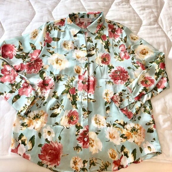 Philosophy by Republic Button-Down Blouse, NWOT, Size L - Picture 3 of 9